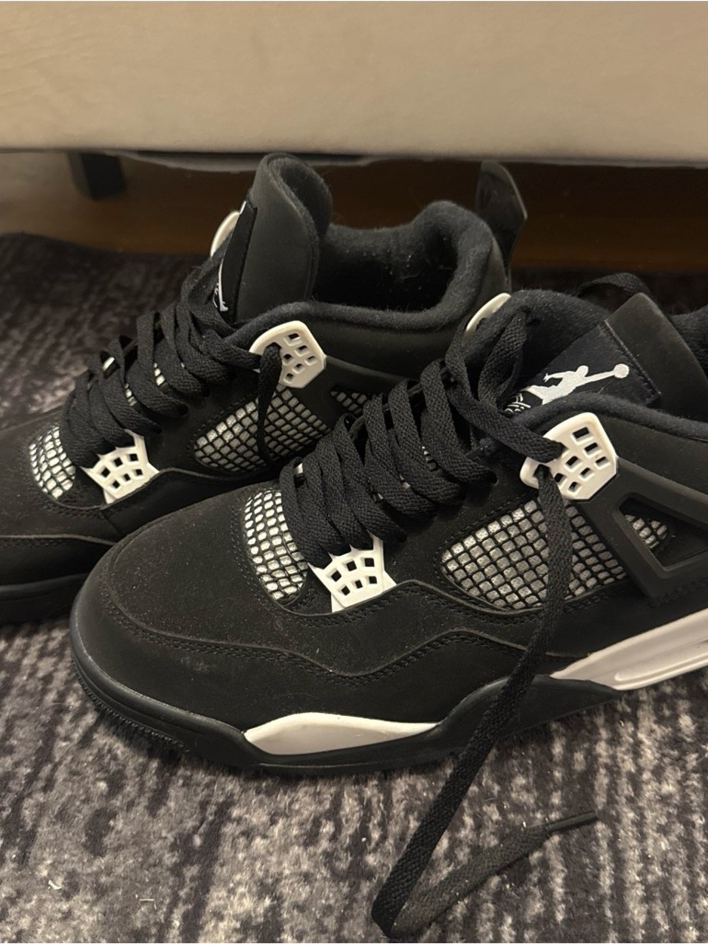 Jordan Men's Black and White Athletic High-Tops